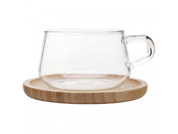 Taza con plato Cristal- 250ml