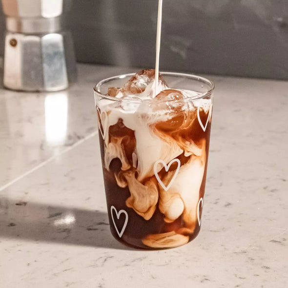 Vaso Corazones Blanco