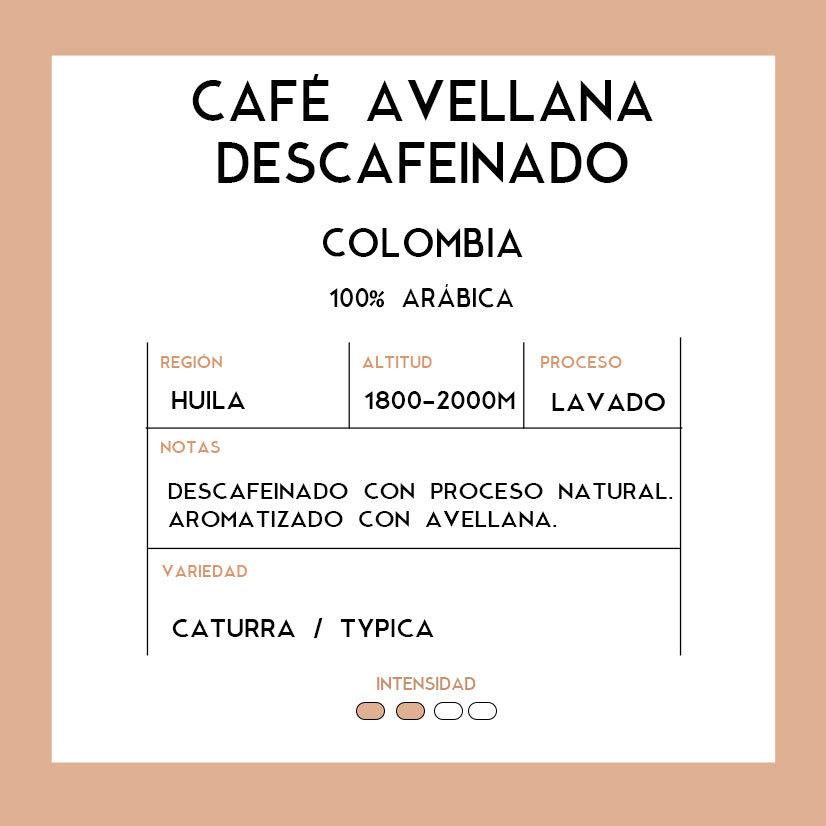 Café Descafeinado Avellana