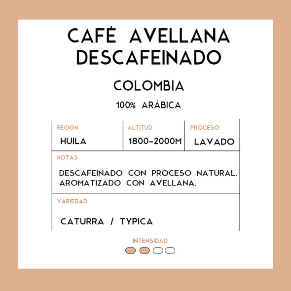 Café Descafeinado Avellana