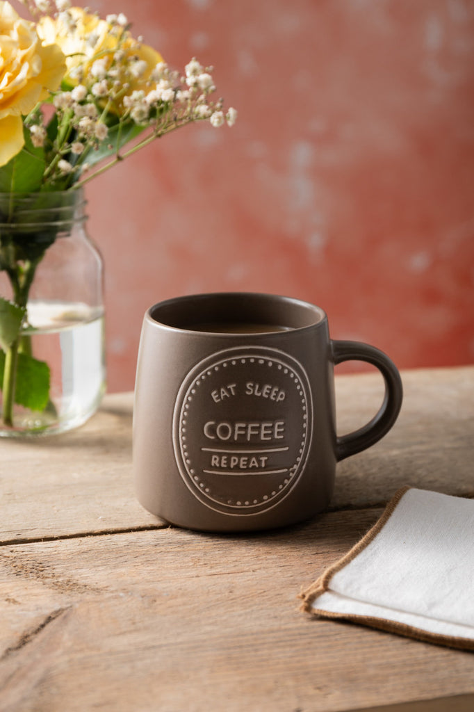 Taza Eat Sleep Coffee Repeat, 400ML