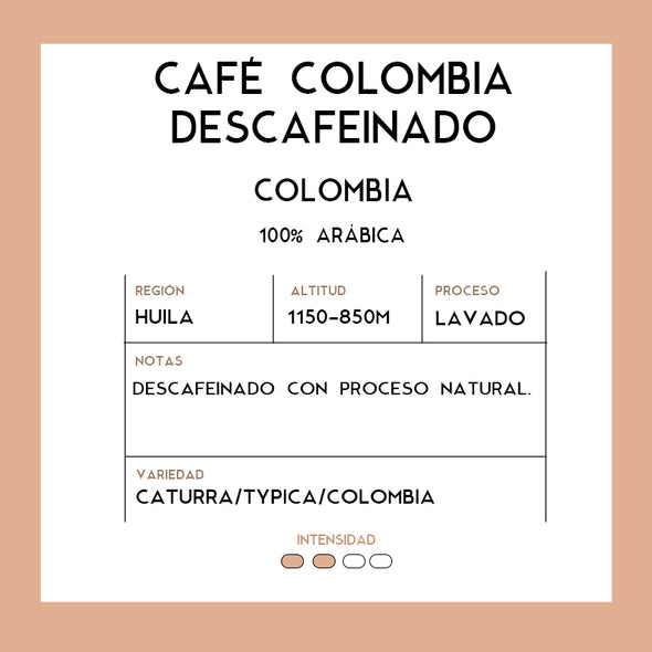 Café Descafeinado Colombia
