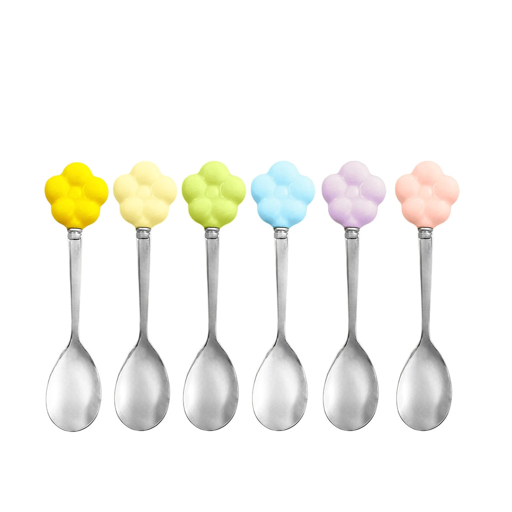 Cucharas de Café Flores con Soporte - Juego de 6