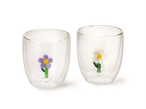 Vaso Doble Pared "Flower"