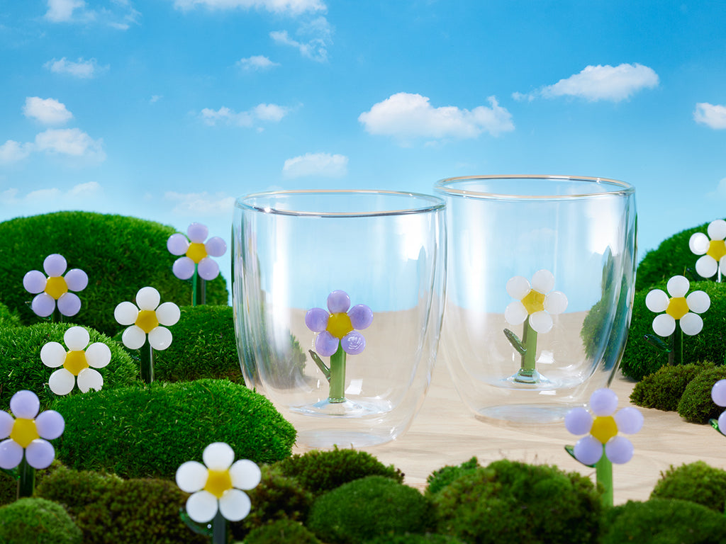 Vaso Doble Pared "Flower"