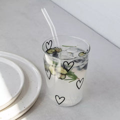 Vaso Corazones Negro