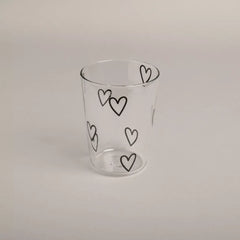 Vaso Corazones Negro