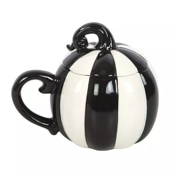 Taza Calabaza Rayas con tapa
