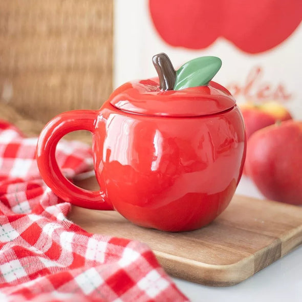 Taza Manzana Roja con tapa 550ml