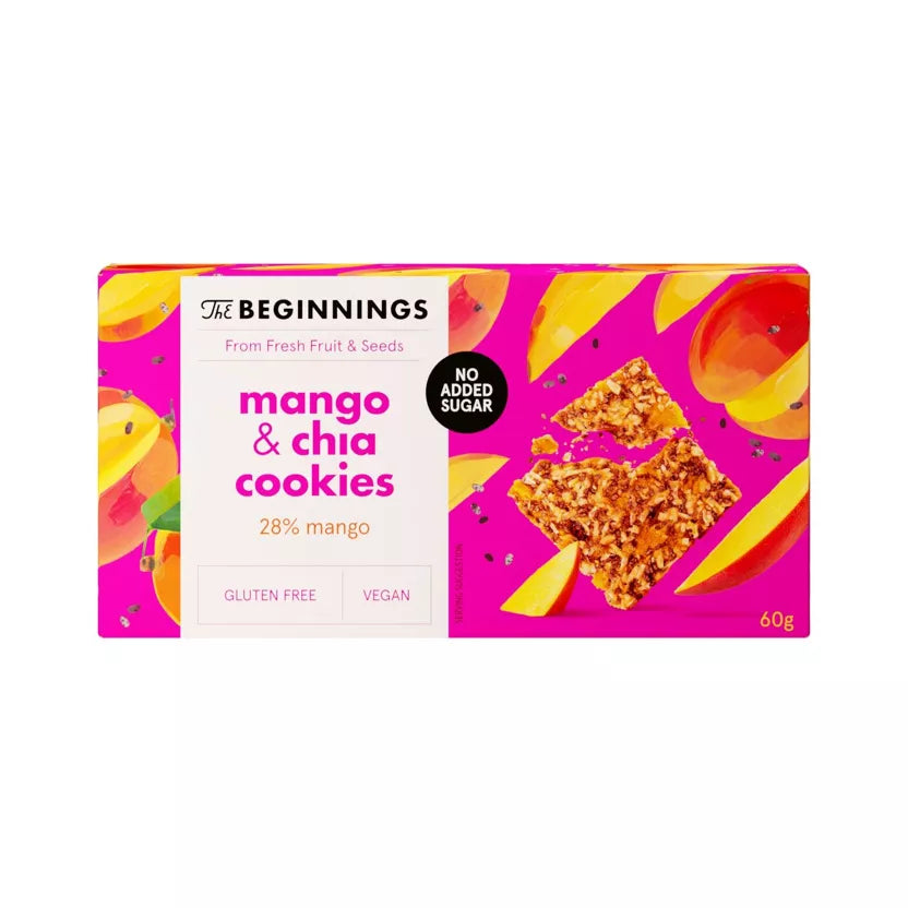 Galletas Sin Gluten y Veganas de Mango y Chía RAW