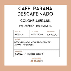 Café Descafeinado Mezcla Colombia - Paraná