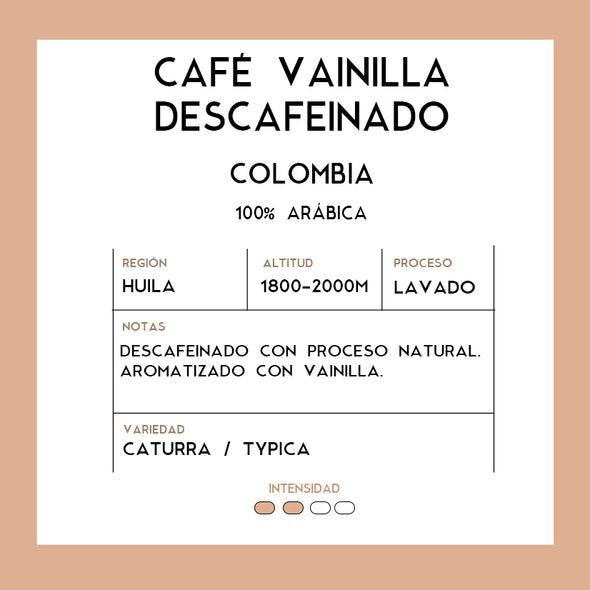 Café Descafeinado Vainilla